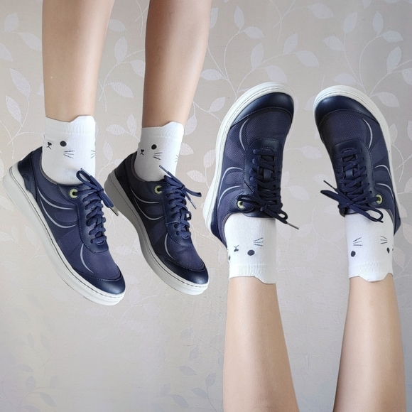 Dansko Work Wonders Harmony Leather Lace Up Comfort Sneakers Blue 38 - Picture 1 of 13